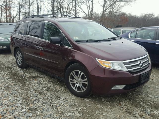 5FNRL5H48BB064987 - 2011 HONDA ODYSSEY EX MAROON photo 1