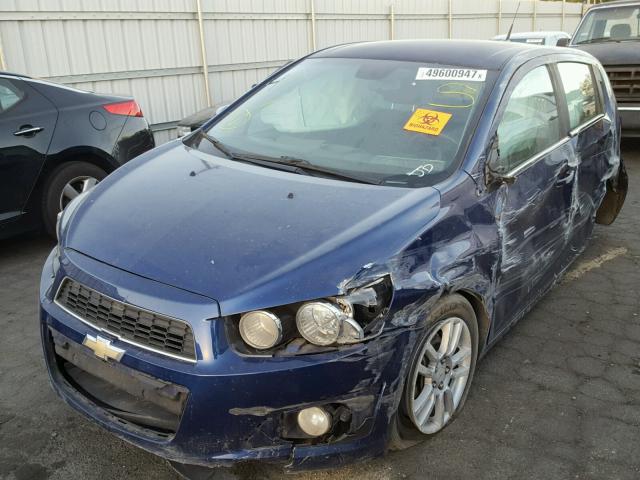 1G1JC6SH7C4188104 - 2012 CHEVROLET SONIC LT BLUE photo 2