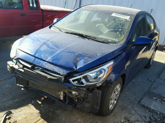 KMHCT4AE6FU865154 - 2015 HYUNDAI ACCENT GLS BLUE photo 2