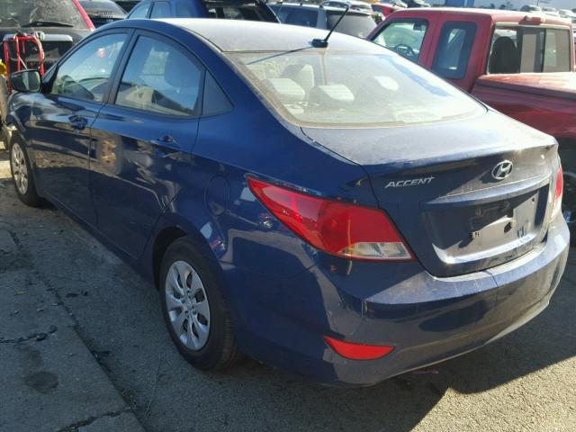 KMHCT4AE6FU865154 - 2015 HYUNDAI ACCENT GLS BLUE photo 3