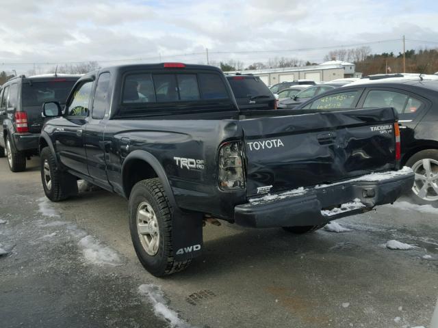 4TAWN72N8YZ630610 - 2000 TOYOTA TACOMA XTR BLACK photo 3