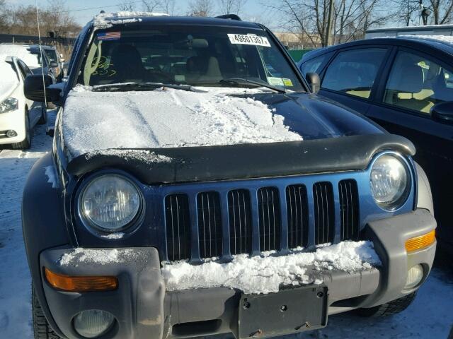 1J4GL48K93W679569 - 2003 JEEP LIBERTY SP BLUE photo 9