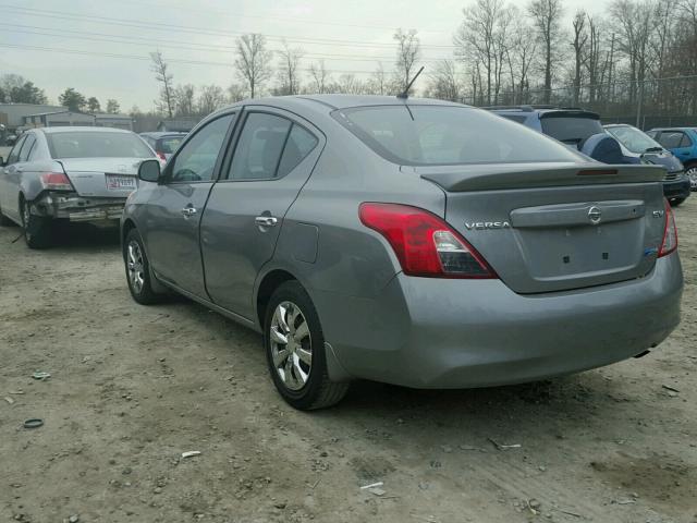 3N1CN7AP8DL889239 - 2013 NISSAN VERSA S SILVER photo 3