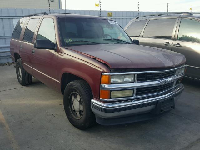 1GNEC13R7XJ495421 - 1999 CHEVROLET TAHOE C150 MAROON photo 1