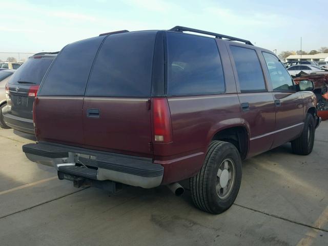 1GNEC13R7XJ495421 - 1999 CHEVROLET TAHOE C150 MAROON photo 4