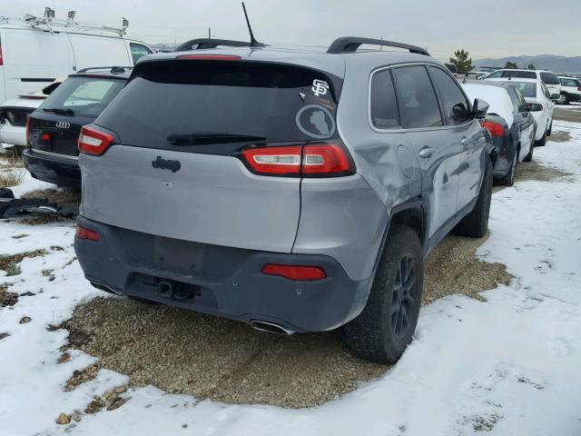 1C4PJMCSXFW601258 - 2015 JEEP CHEROKEE L SILVER photo 4