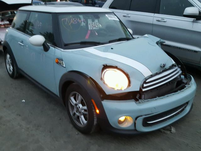 WMWSU3C51DT682412 - 2013 MINI COOPER BLUE photo 1