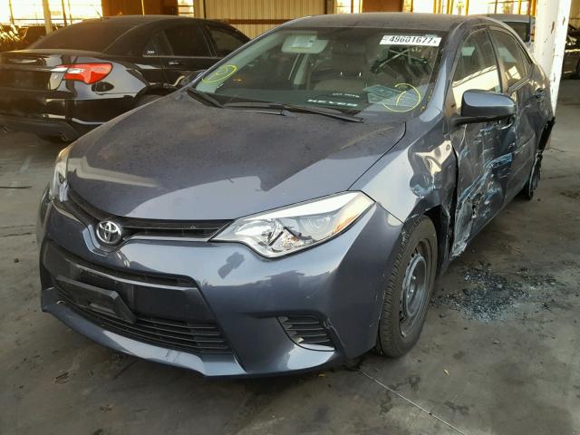 5YFBURHEXGP469341 - 2016 TOYOTA COROLLA L GRAY photo 2