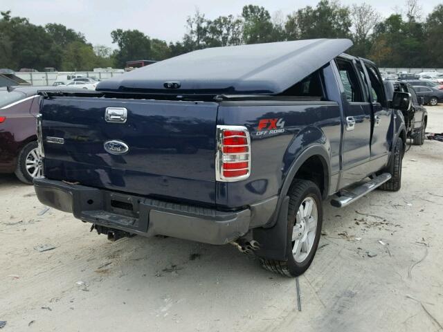 1FTPW14V46FA74827 - 2006 FORD F150 SUPER BLUE photo 4