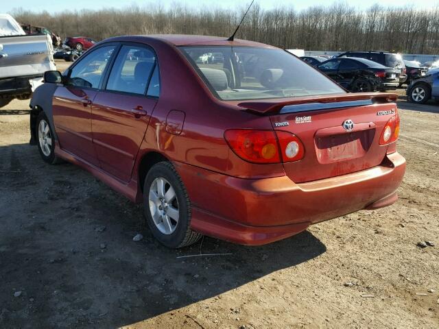 2T1BR32E04C274142 - 2004 TOYOTA COROLLA CE RED photo 3