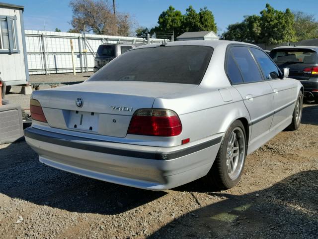 WBAGG83431DN89527 - 2001 BMW 740 I AUTO SILVER photo 4