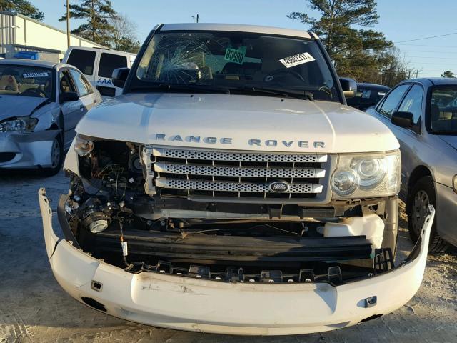 SALSH23438A151330 - 2008 LAND ROVER RANGE ROVE WHITE photo 9