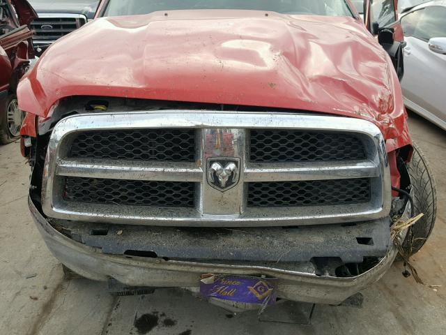 1D7RB1GP1AS245363 - 2010 DODGE RAM 1500 RED photo 7