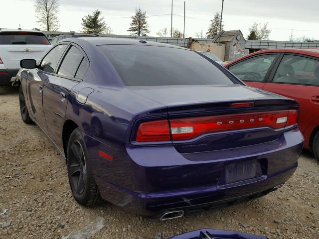 2C3CDXHG0CH267722 - 2012 DODGE CHARGER SX PURPLE photo 3