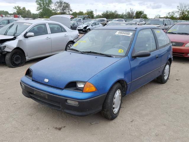 2C1MR2465P6730096 - 1993 GEO METRO BLUE photo 2