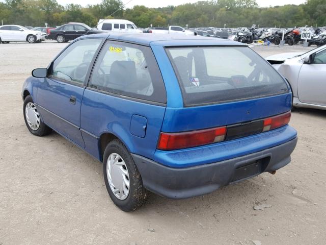 2C1MR2465P6730096 - 1993 GEO METRO BLUE photo 3