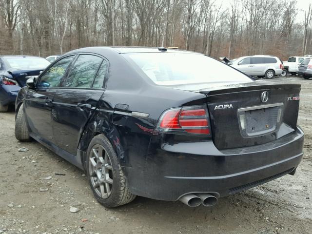 19UUA76528A017299 - 2008 ACURA TL TYPE S BLACK photo 3