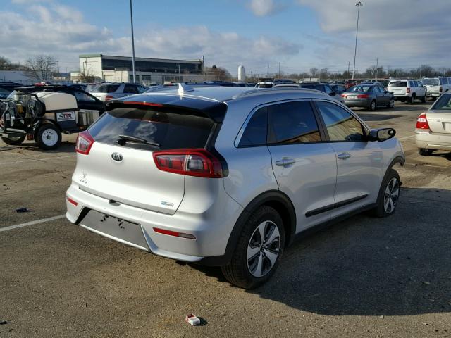 KNDCB3LCXH5063507 - 2017 KIA NIRO FE SILVER photo 4