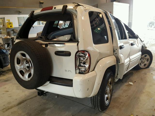 1J4GL48K04W129730 - 2004 JEEP LIBERTY SP WHITE photo 4