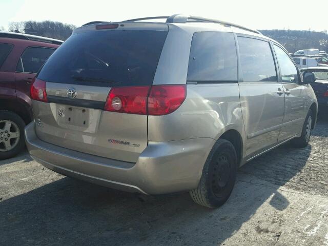 5TDZA23C66S572220 - 2006 TOYOTA SIENNA CE TAN photo 4