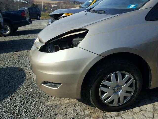 5TDZA23C66S572220 - 2006 TOYOTA SIENNA CE TAN photo 9