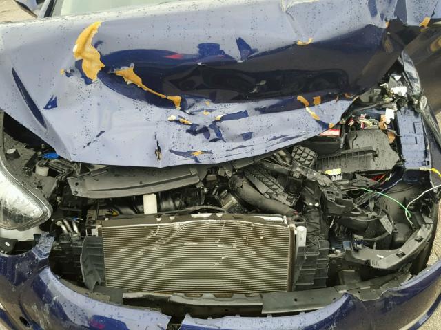 5NPDH4AE9DH217843 - 2013 HYUNDAI ELANTRA GL BLUE photo 7