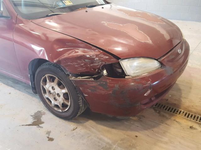 KMHJF24M4WU732186 - 1998 HYUNDAI ELANTRA RED photo 9