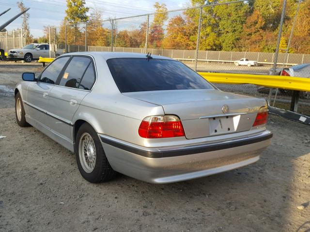 WBAGG83401DN81675 - 2001 BMW 740 I AUTO SILVER photo 3