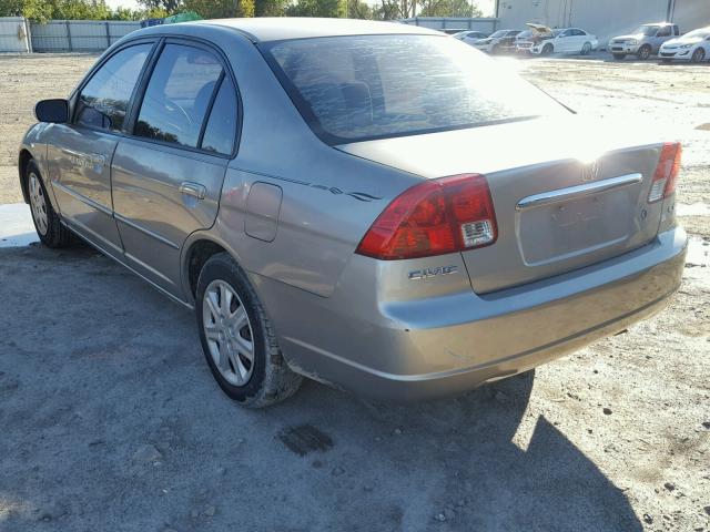 2HGES26753H604726 - 2003 HONDA CIVIC EX TAN photo 3