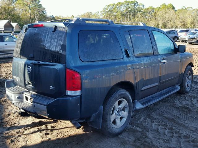 5N1AA08AX5N709426 - 2005 NISSAN ARMADA SE BLUE photo 4