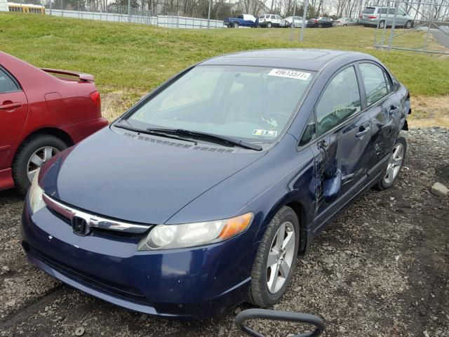 1HGFA16806L079723 - 2006 HONDA CIVIC EX BLUE photo 2