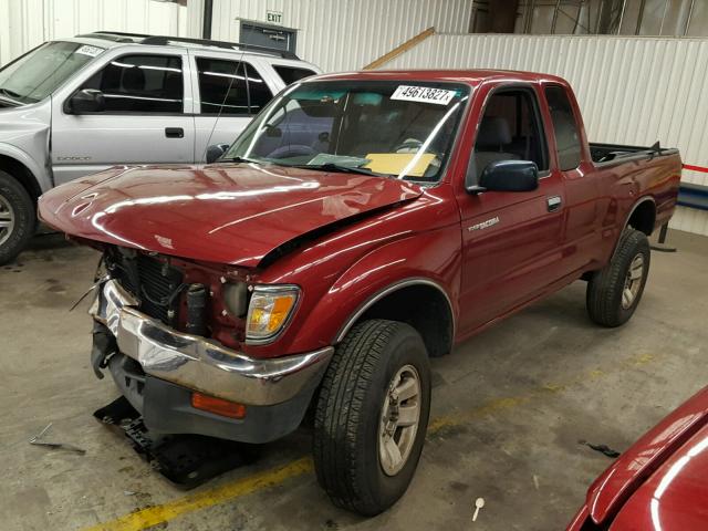 4TAWN72N5VZ283653 - 1997 TOYOTA TACOMA XTR RED photo 2