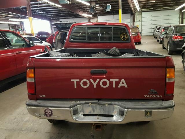 4TAWN72N5VZ283653 - 1997 TOYOTA TACOMA XTR RED photo 6