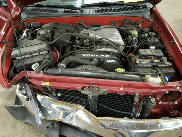 4TAWN72N5VZ283653 - 1997 TOYOTA TACOMA XTR RED photo 7