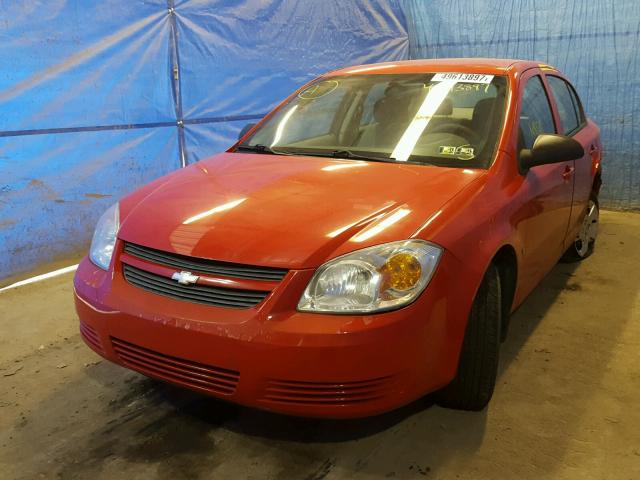 1G1AK55F577356768 - 2007 CHEVROLET COBALT LS RED photo 2