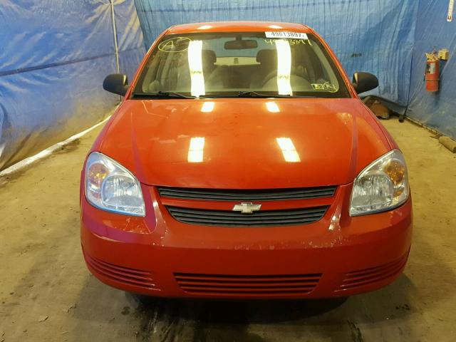 1G1AK55F577356768 - 2007 CHEVROLET COBALT LS RED photo 9