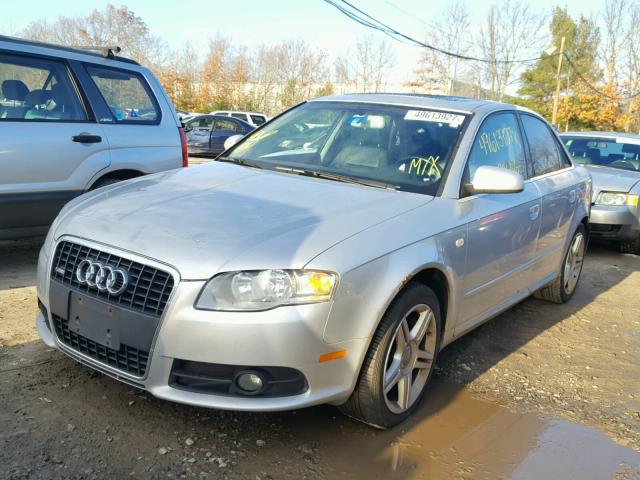 WAUDF78E78A054391 - 2008 AUDI A4 2.0T QU SILVER photo 2