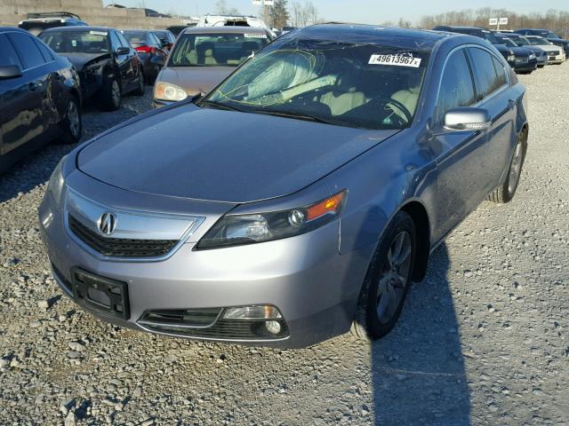 19UUA8F2XCA004756 - 2012 ACURA TL BLUE photo 2