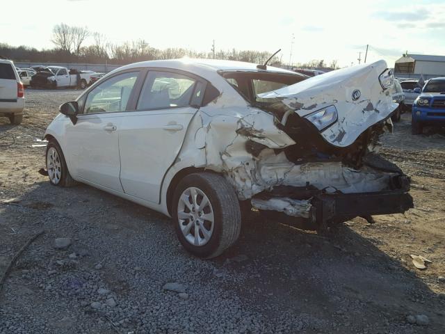 KNADM4A39D6137198 - 2013 KIA RIO LX WHITE photo 3