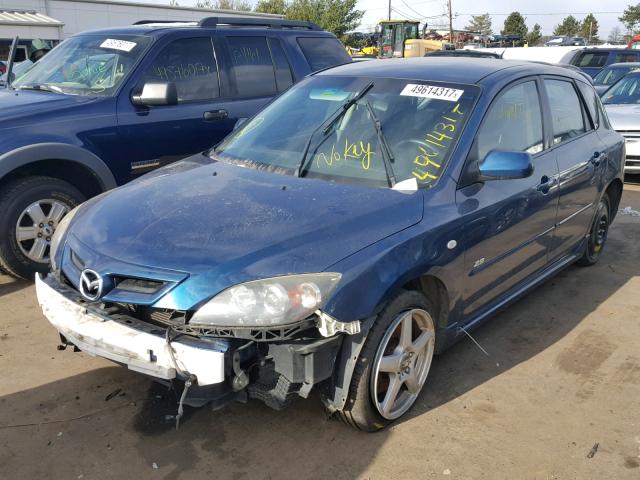 JM1BK344381842936 - 2008 MAZDA 3 HATCHBAC BLUE photo 2