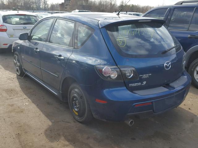 JM1BK344381842936 - 2008 MAZDA 3 HATCHBAC BLUE photo 3