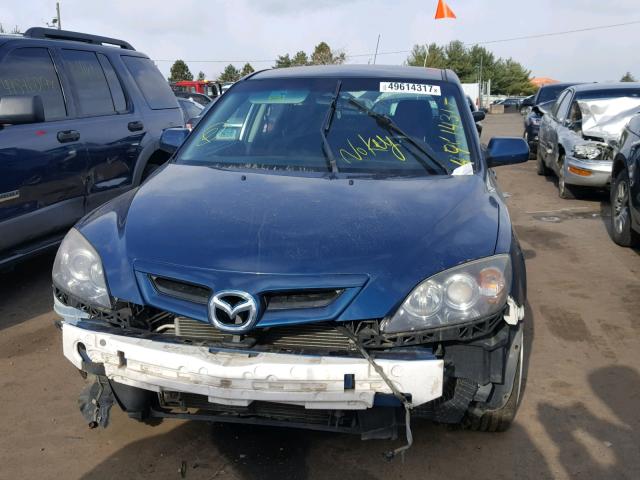 JM1BK344381842936 - 2008 MAZDA 3 HATCHBAC BLUE photo 9