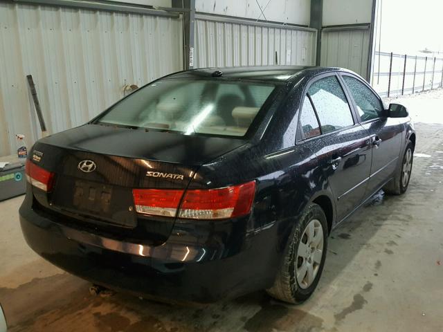 5NPET46C08H361197 - 2008 HYUNDAI SONATA GLS BLUE photo 4