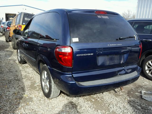 1D4GP45RX6B592788 - 2006 DODGE CARAVAN SX BLUE photo 3