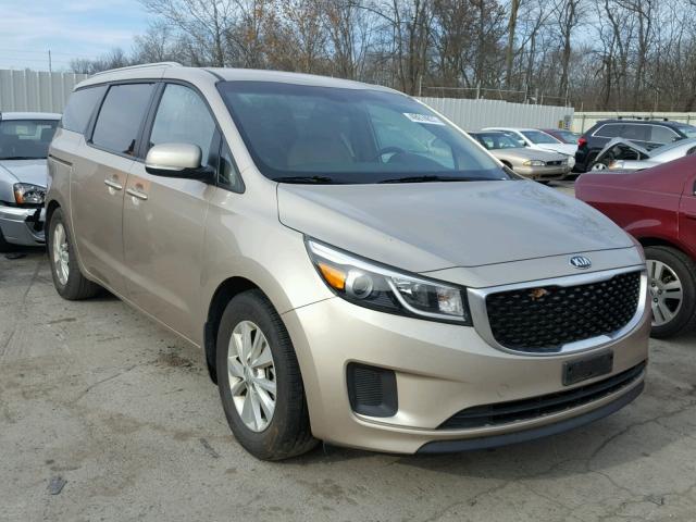 KNDMB5C19G6195021 - 2016 KIA SEDONA LX GOLD photo 1