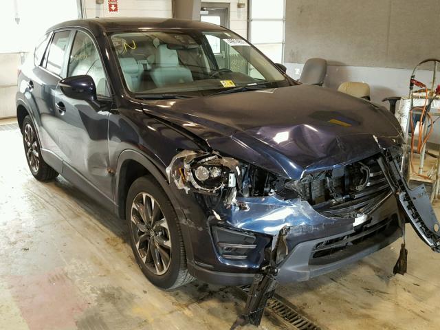 JM3KE4DY7G0648244 - 2016 MAZDA CX-5 GT BLUE photo 1