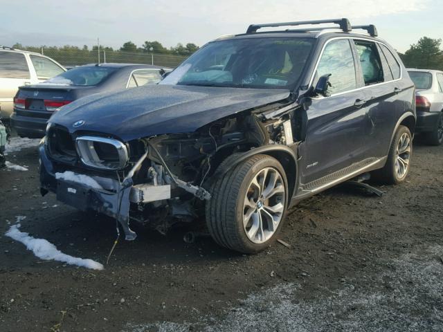 5UXKR6C50F0J77647 - 2015 BMW X5 XDRIVE5 BLUE photo 2