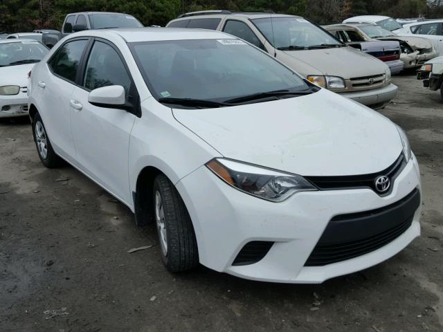 2T1BURHEXFC350610 - 2015 TOYOTA COROLLA L WHITE photo 1