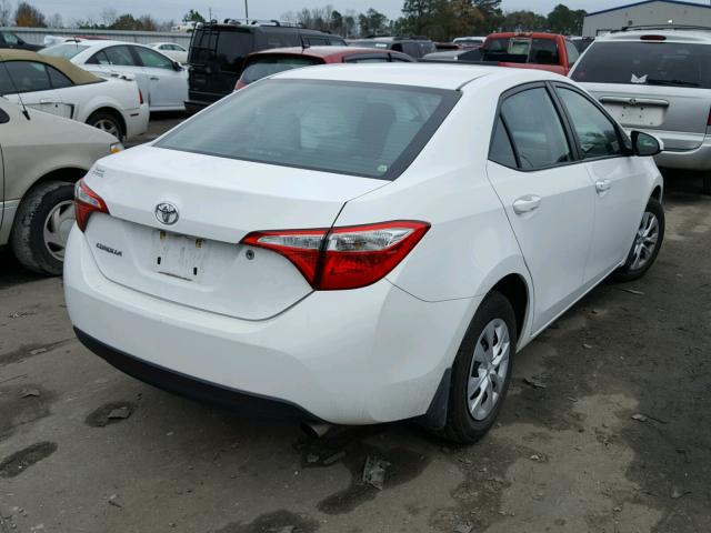 2T1BURHEXFC350610 - 2015 TOYOTA COROLLA L WHITE photo 4