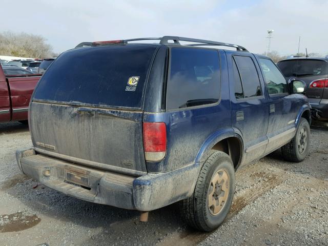 1GNDT13X84K106463 - 2004 CHEVROLET BLAZER BLUE photo 4